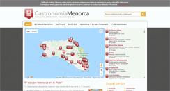 Desktop Screenshot of gastronomiamenorca.es
