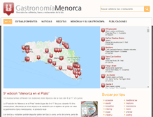 Tablet Screenshot of gastronomiamenorca.es
